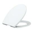 thumbnail image 1 of Toilet Seat Elongated - Soft Close Quick Release, White Durable for Standard American Toilets, 1 of 6