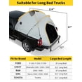 thumbnail image 2 of Truck Bed Tent with Awning for 8.2 ft Pickup Beds, Waterproof PU2000 Oxford Truck Camper Tent for Silverado 1500, F150, Ram 1500, 2 of 8