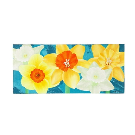 Evergreen Daffodil Sassafras Indoor Outdoor Switch Doormat 1'10"x10" Multicolored