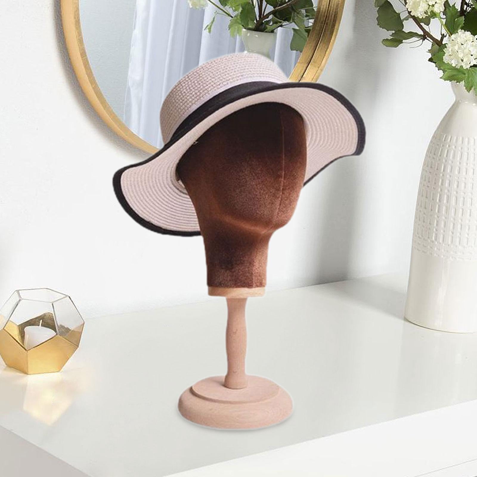 Bothyi Hairpieces Display Holder Manikin Head for Shopping Mall Styling Dry brown