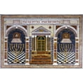 thumbnail image 2 of Unknown Jewish Artist 24x17 Gold Ornate Wood Framed with Double Matting Museum Art Print Titled - Marriage Wall Panel, 2 of 4