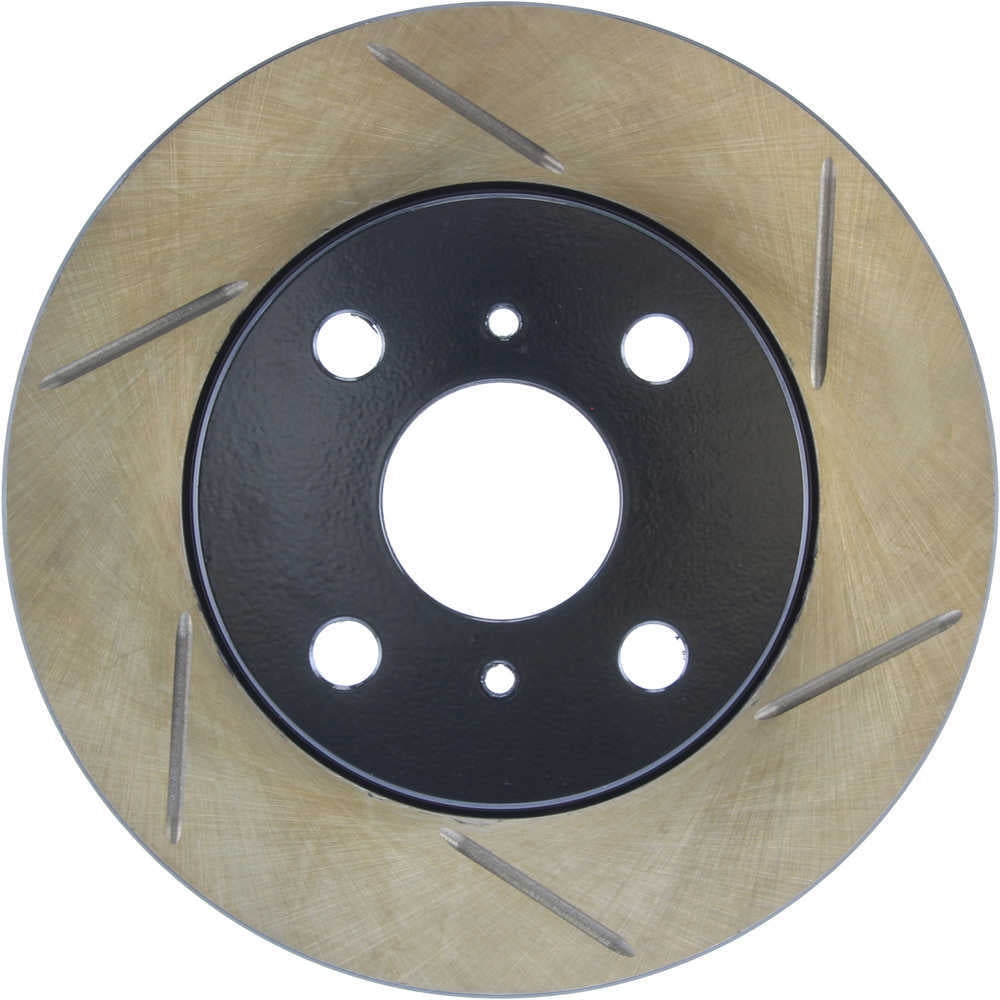 StopTech 126.44046SL Sport Slotted Brake Rotor; Rear Left, European style brake pad compounds