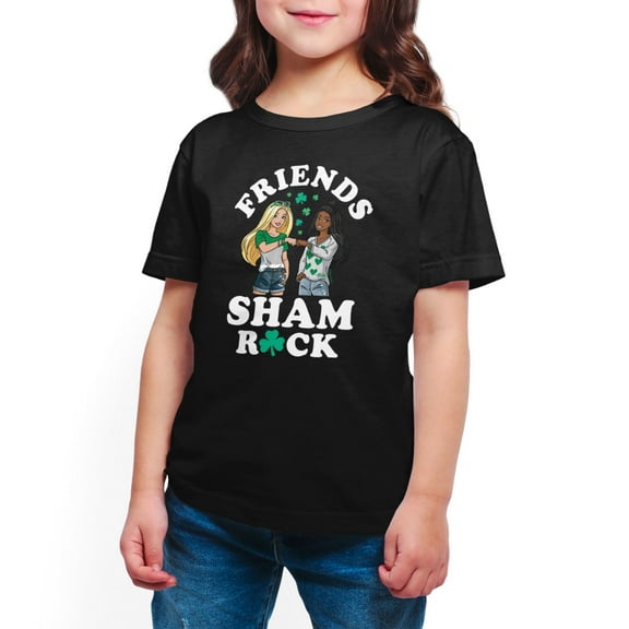 Barbie - St. Patrick's Day Clover Power - Toddler And Youth Girls Short Sleeve Graphic T-Shirt