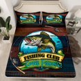 thumbnail image 2 of Homewish Rustic Fishing Club Bed Sheets, Wooden Plank King Sheets, Teens Kids Adult Sheet Set, Ultra Soft Bedroom Decor, 4 Pieces, 2 of 7