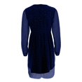 thumbnail image 6 of Lopecy-Sta Womens Dresses V Neck Faux Wrap Elastic Waist A Line Mini Dress Long Sleeve Chiffon Overlay Fit for Wedding Guest Dinner Date Semi formal Events, 6 of 6