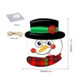 thumbnail image 3 of Muñeco de Nieve de Madera Ganfancp Cartel Colgante de Vacaciones, 3 of 7