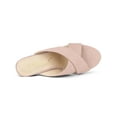 thumbnail image 4 of BLISSFUL STEP Sandales pour Femmes Style Talons Blocs Mules à Brides Croisées Sandales à Enfiler Rose 9, 4 of 7