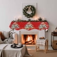 thumbnail image 3 of Christmas Fireplace Mantle Scarf, Winter Red Cardinal Pine Cone Branches Berry Mantel Cover Table Runner for Home Living Room Door Window, Indoor Outdoor Holiday Party Decor 17" x 90", 3 of 8