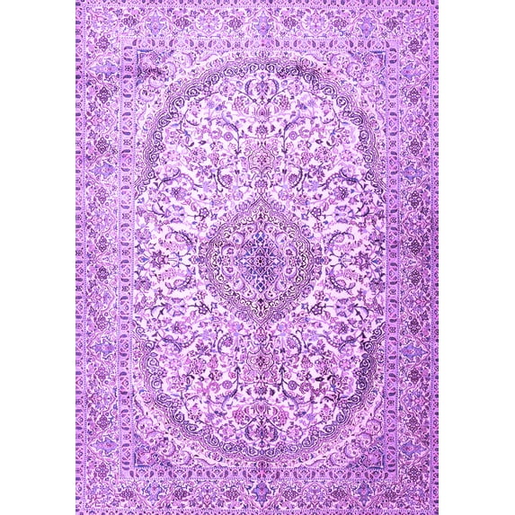 Ahgly Company Indoor Rectangle Persian Purple Traditional Area Rugs, 5' x 7'
