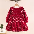 thumbnail image 6 of Rhuody Cute Dresses For Girls Long Sleeve Christmas Dress Star Printed Red Santa Round Neck Xmas A Line Dress Toddler Sweet Daily Outfits Red 3-4 Years, 6 of 9