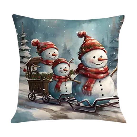YIKA Christmas Tree Snowflake Reindeer Pillowcase Christmas Pillow Cover Holiday Decoration Sofa Decoration Linen Pillow Home Sofa Holiday Decoration Pillow Cover C