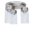 thumbnail image 2 of allen + roth 3-Light 12-in Brushed Nickel Semi Flush Mount Light, 2 of 6
