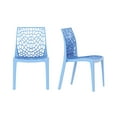 thumbnail image 2 of Strata Furniture Karissa set of Two Outdoor Patio Dining Chairs Blue, 2 of 5
