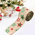 thumbnail image 4 of Cintas navideñas de 197 x 2,4 pulgadas para envolver regalos, accesorio decorativo premium Estrellas, 4 of 7