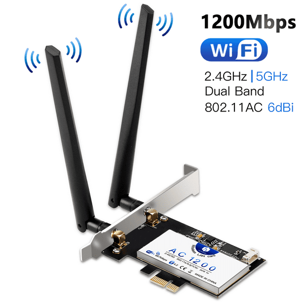 Hommie Wifi Card Dual Band 10mbps Pci E Wireless Network Card With Bluetooth 4 2 Walmart Com Walmart Com