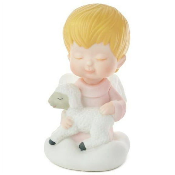 HMK Hallmark Mary's Angels Safe and Snug Lamb Pink Figurine