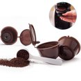 thumbnail image 3 of 5 Pcs/ensemble Capsules de Café Tasses Réutilisables Rechargeables avec Cuillère Brosse Résistantes à la Chaleur Qualité Alimentaire Filtres à Café Fournitures de Cuisine, 3 of 7
