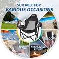 thumbnail image 6 of Portable Hammock Camping Chair with Adjustable Back, Folding Hammock Chair Supports 330lbs, Camping Swing Chair for Adults, Camping Hammock Chair for Lawn, Concerts, Backyard-Black, 6 of 7