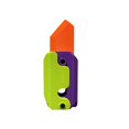 thumbnail image 1 of Cuchillo de gravedad de zanahoria 3D para niños, juguetes Fidget, tarjeta de empuje de descompresión, juguete pequeño, impresión 3D, cuchillo de zanahoria de plástico, envío directo, 1 of 4