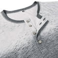 thumbnail image 5 of Maplenight Henley Shirts for Men Long Sleeve Button Vintage Shirts Gradient Color Relaxed Fit Casual Tops for Fall Winter, 5 of 6