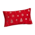 thumbnail image 3 of Funda de almohada decorativa navideña de peluche, funda de cojín, funda de almohada suave y lavable Rojo, 3 of 9