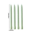 thumbnail image 3 of sruoe Taper Candles, Unscent Candles, Tabletop Candles Decoration, Taper Candle Holders Candles, Long Spiral Premium Wax Candles, Candlelight Dinner Candles for Home, Birthday Party, Green Candles, 3 of 6