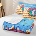 thumbnail image 4 of Homewish Volleyball Ice Cream Drip Quilt King,Waffle Us Flag King Coverlet Set,3pcs, 4 of 7