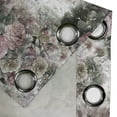 thumbnail image 4 of Ambesonne Floral Grommet Curtain, Blossoming Roses Botany Art, 50"x72", Army Green and Grey Pink, 4 of 5