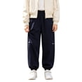 thumbnail image 3 of SJLDQY Girls Sweatpants Wide Leg Cargo Pants Casual Athletic Joggers, 3 of 9