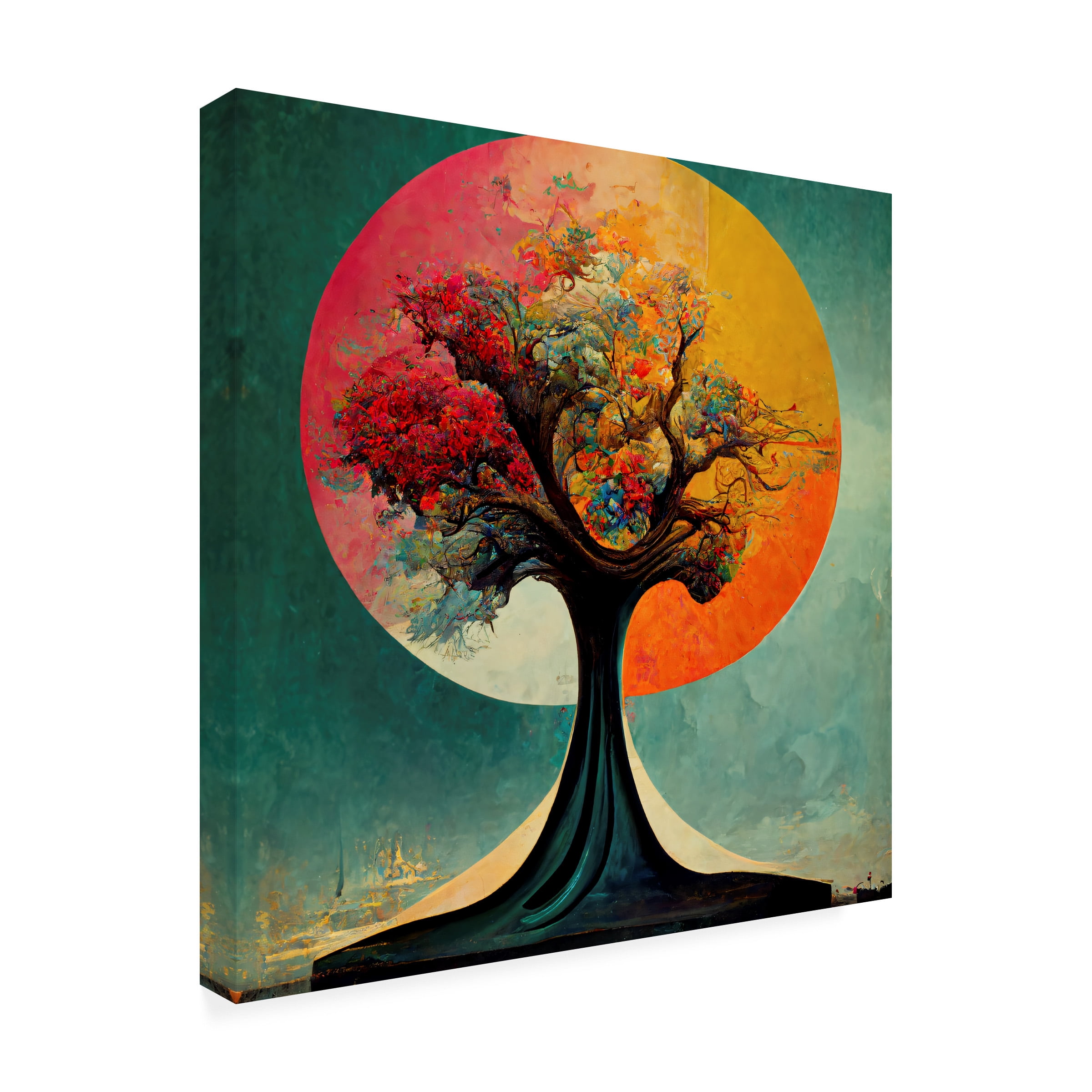 Canvas Wall Art - Ray Heere 'Tree Of Life 5' Wall Art for Living Room, Bedroom, or Office DÃ©cor by Trademark Fine Art - 35 x 35 Inches