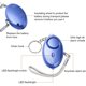 thumbnail image 2 of Alarma personal, 1 pieza 140DB Alarma de emergencia con llave de puerta con antorcha Alarma antirrobo con luz LED para mujeres, niños, ancianos Kuyhfg Bienvenido a Kuyhfg, 2 of 5