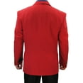 thumbnail image 3 of Sharp Hand Tailored Men 2B Dress Blazer w/1 Pair of Socks, Size 36S-62L - Red 58L, 3 of 5