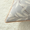 thumbnail image 6 of VOGOL 18 x 18 Inches Square Throw Pillowcases, 2 Pcs Natural Leaves Throw Cushion Covers, Decorative Pillow Case covers for Couch Bed Car, Grey, 6 of 8