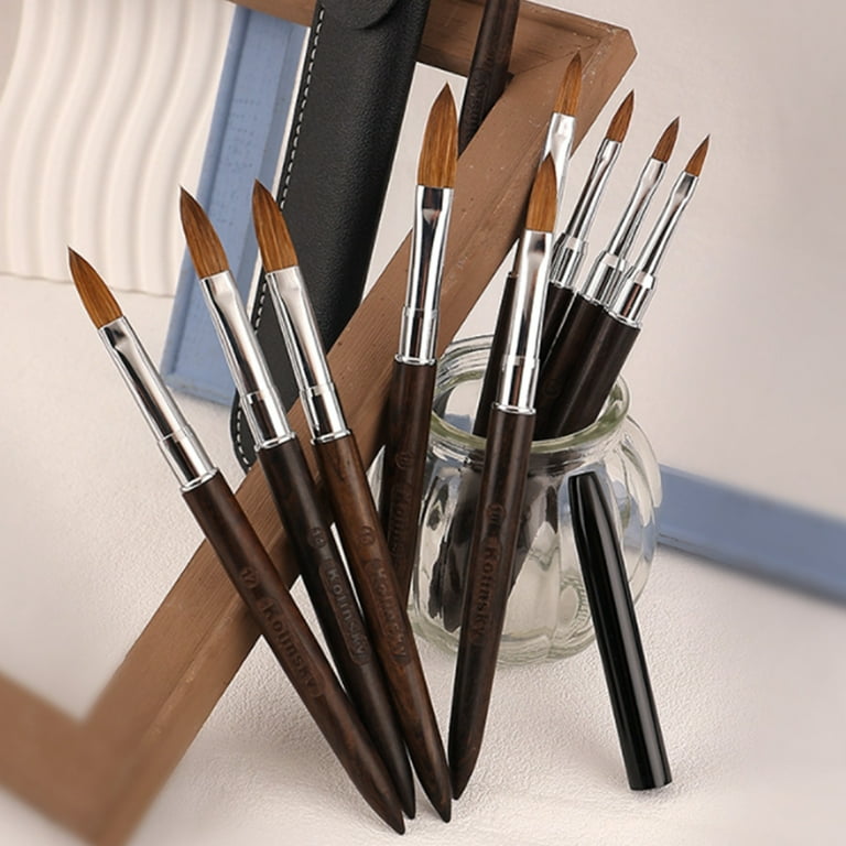 Gel-Le - Kolinsky Acrylic Brushes - Wood Handle #14