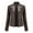 Café-Coat, variante sur Qetyuw Vestes Courtes en Faux Cuir pour Femmes Manches Longues Col Montant Veste Moto Fermeture Éclair Complète Manteau Décontracté