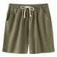 thumbnail image 1 of Pantalones cortos clásicos de lino para hombre, cintura elástica, verano, playa, tablero ligero, ajuste delgado con bolsillos, 1 of 6