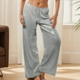 thumbnail image 2 of LWavelet Sequin Fabric Wide Leg Pants Women Party Festive Wear Gray M, 2 of 5