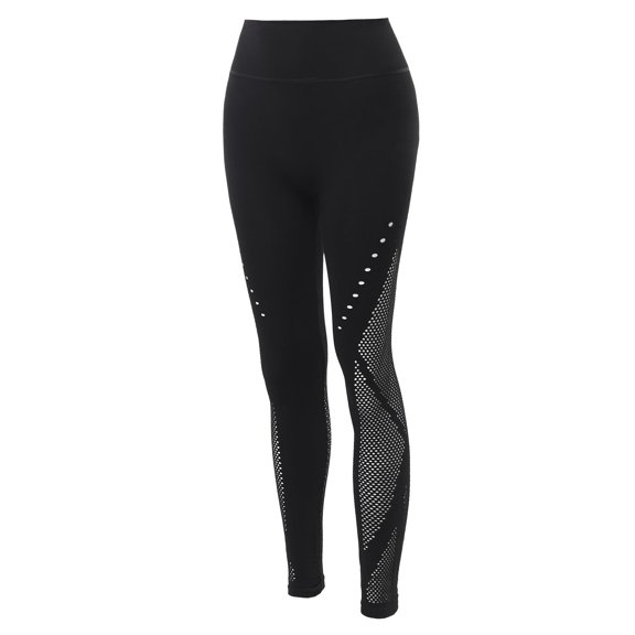 FashionOutfit Women's High Waist Fish Net Panel Leggings