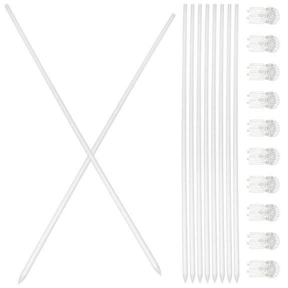 FOMIYES Transparent Acrylic Plant Support Stakes for Home Use Durable Stem Support for Vines Roses 12 Inches