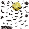 thumbnail image 3 of Pegatinas de pared de luna, diablo, calabazas, murciélagos, 38 unidades para decoración de ventanas y fiestas., 3 of 9