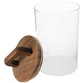 thumbnail image 3 of Glass Food Storage Container with Wooden Lid Canister Kitchen Glass Canister Sugar Container, 3 of 8