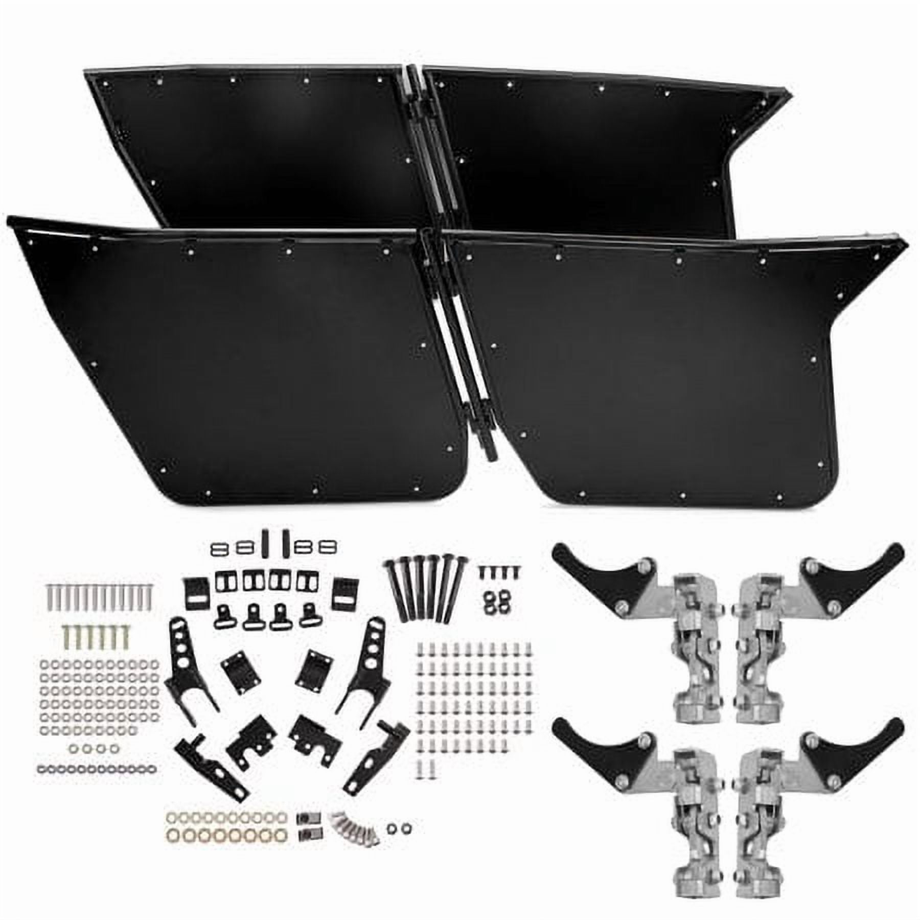 Kojem Black Aluminum Cab Doors Set for UTV Polaris RZR 4 800, XP4 900 2010 to 2014 2 Piece
