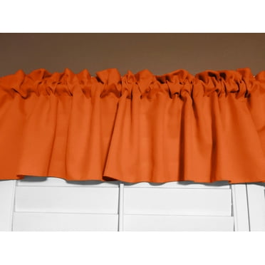 Solid Poplin Window Valance 58" Wide Orange