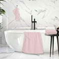 thumbnail image 6 of Dreamtimes Pink Solid Soft Cotton Towel Sets 2 Piece,1 Bath Towel 1 Hand Towel Quick Dry Highly Absorbent Bath Towels Washcloths for Bathroom, Gym, Hotel, and Spa, 6 of 7