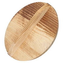 IDEANATEGRATE Wok Cover Lid Wooden Pot Lid Wood Khaki 1Set
