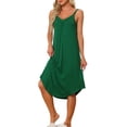 thumbnail image 1 of Vestido de pijama de lounge para mujeres INSPIRE CHIC, ropa de dormir, camisón de tirantes, noche de camisones, S Verde Oscuro, 1 of 6