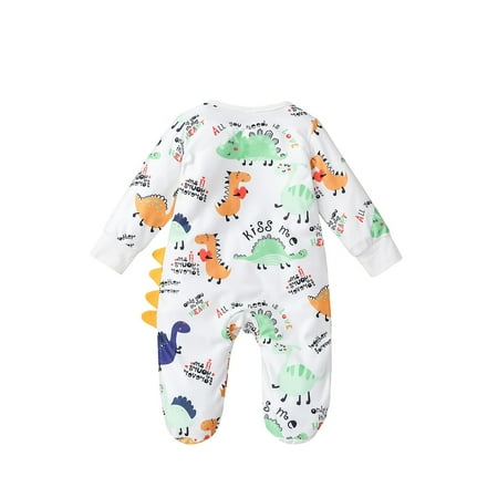 

Toddler Boys Bodysuit Letters Printed Dinosaur Pattern Zip Kids Children Cartoon Fashion Outwear Streetwear Spring Summer Rompers Jumpsuits
