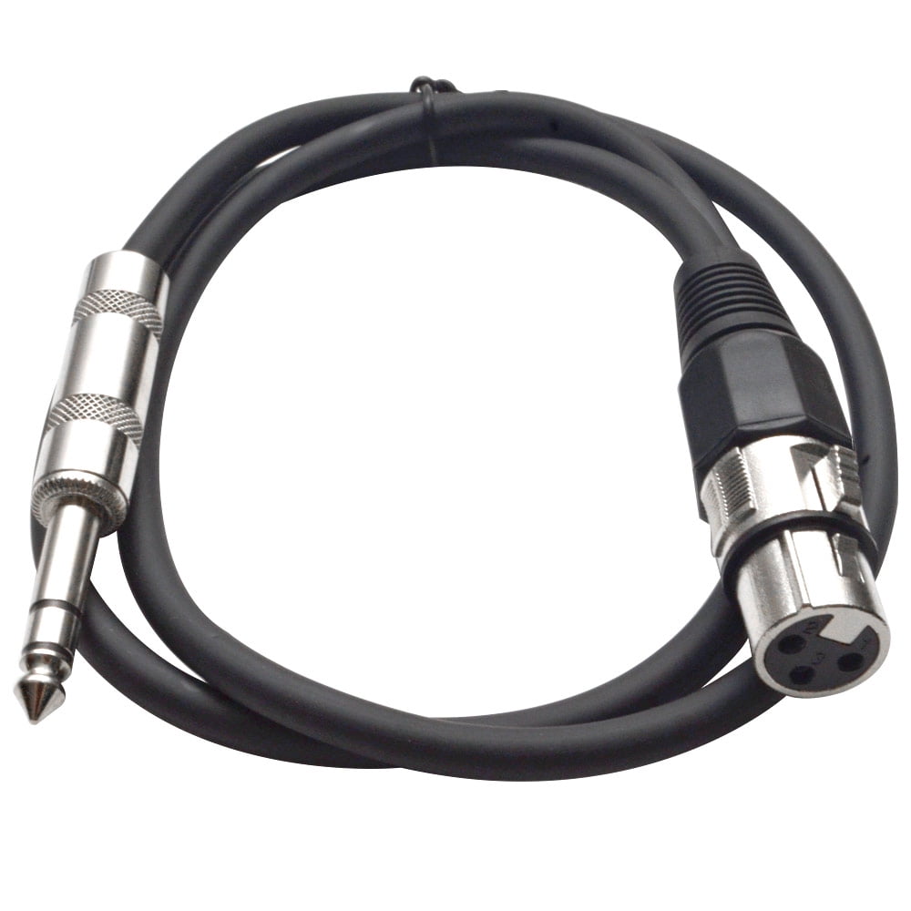 Seismic Audio 8 Pk of Multi-Color 2 Foot XLR Female to 1/4" TRS Patch Cables Balanced PA/DJ - SATRXL-F2-Multi