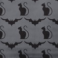 thumbnail image 2 of Simply Daisy 18" x 18" Cats and Bats Indoor/Outdoor Polyester Throw Pillow, Steel Gray, 2 of 3