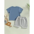 thumbnail image 3 of Wassery Baby Boys Clothes Letter Short Sleeve T-Shirt Top+Toddler Boys Shorts Casual Summer Clothes 2Pcs Set 0-3Years, 3 of 9